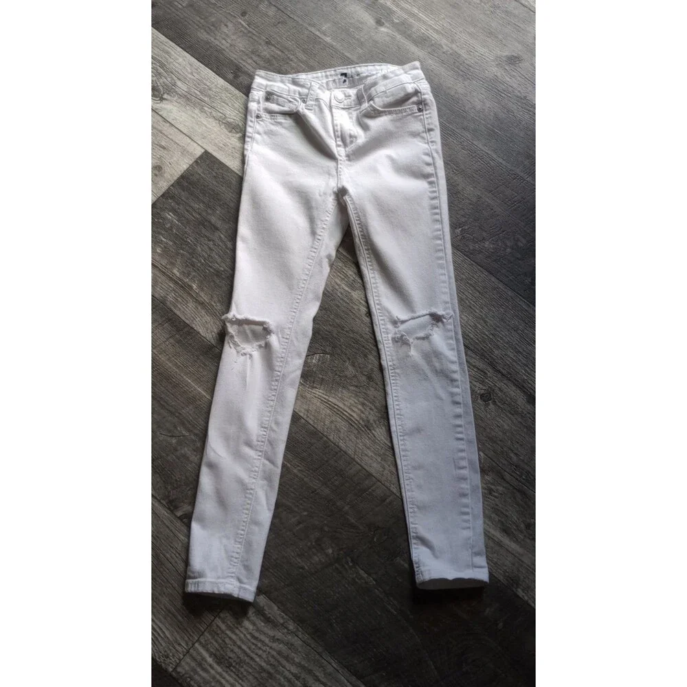 7 For All Mankind Girls 12 White 'The Skinny